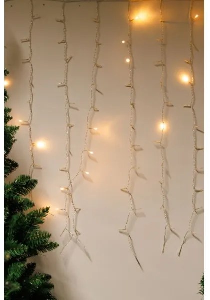 Perdea LED dimabilă pentru exterior CURTAIN 360xLED/8,4W/230V 2x2 m IP44 alb cald + telecomandă