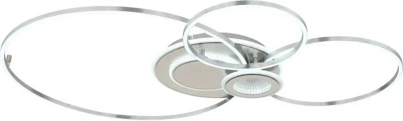 Globo 68278-36 - Plafonieră LED dimabilă BELTRAN LED/36W/230V argintie + telecomandă