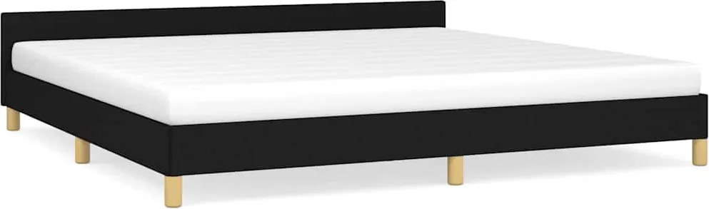 vidaXL Cadru de pat fără saltea, negru, 200x200 cm, textil