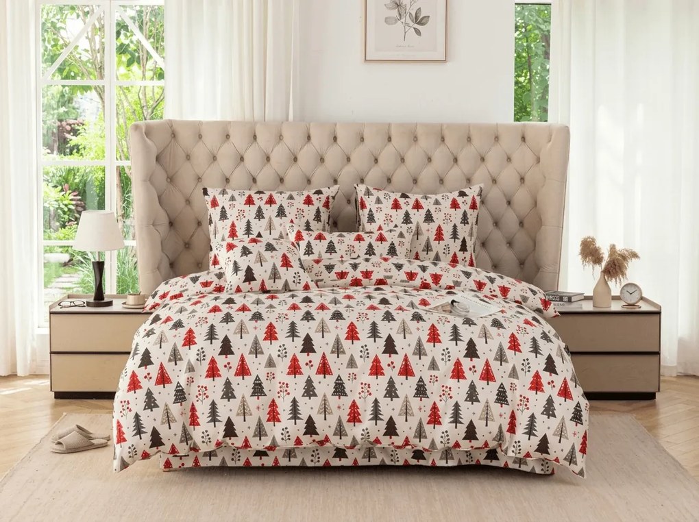Lenjerie de pat din microfibra MERRY TREE colorata Dimensiune lenjerie de pat: 2 buc 70 x 90 cm | 200 x 220 cm