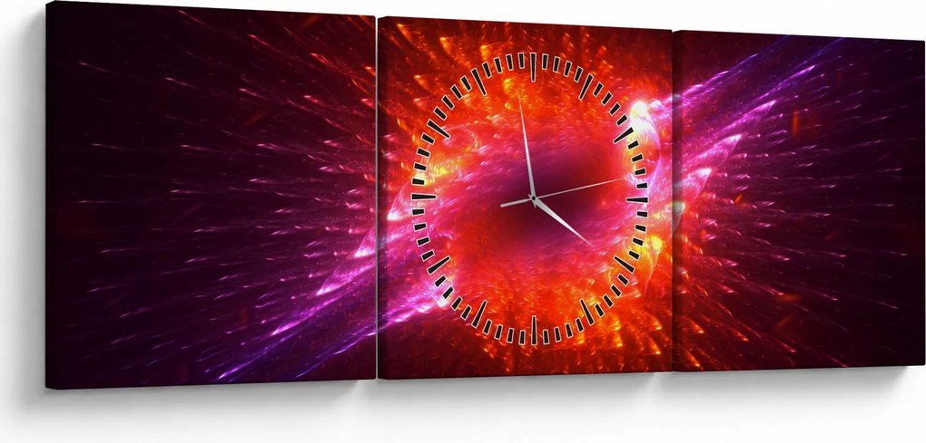 Tabloul modern abstract cu spini (cu ceas) (90x30 cm)