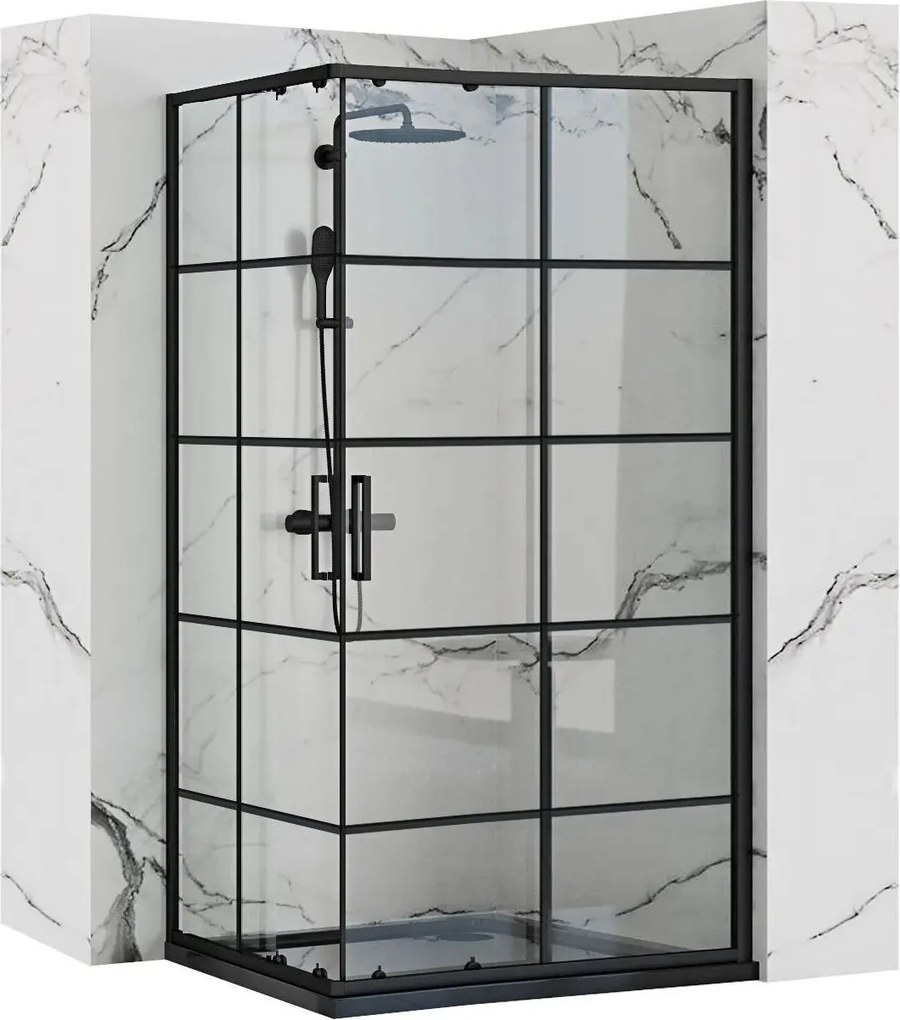 Cabina de dus Rea Concept Black 80x100