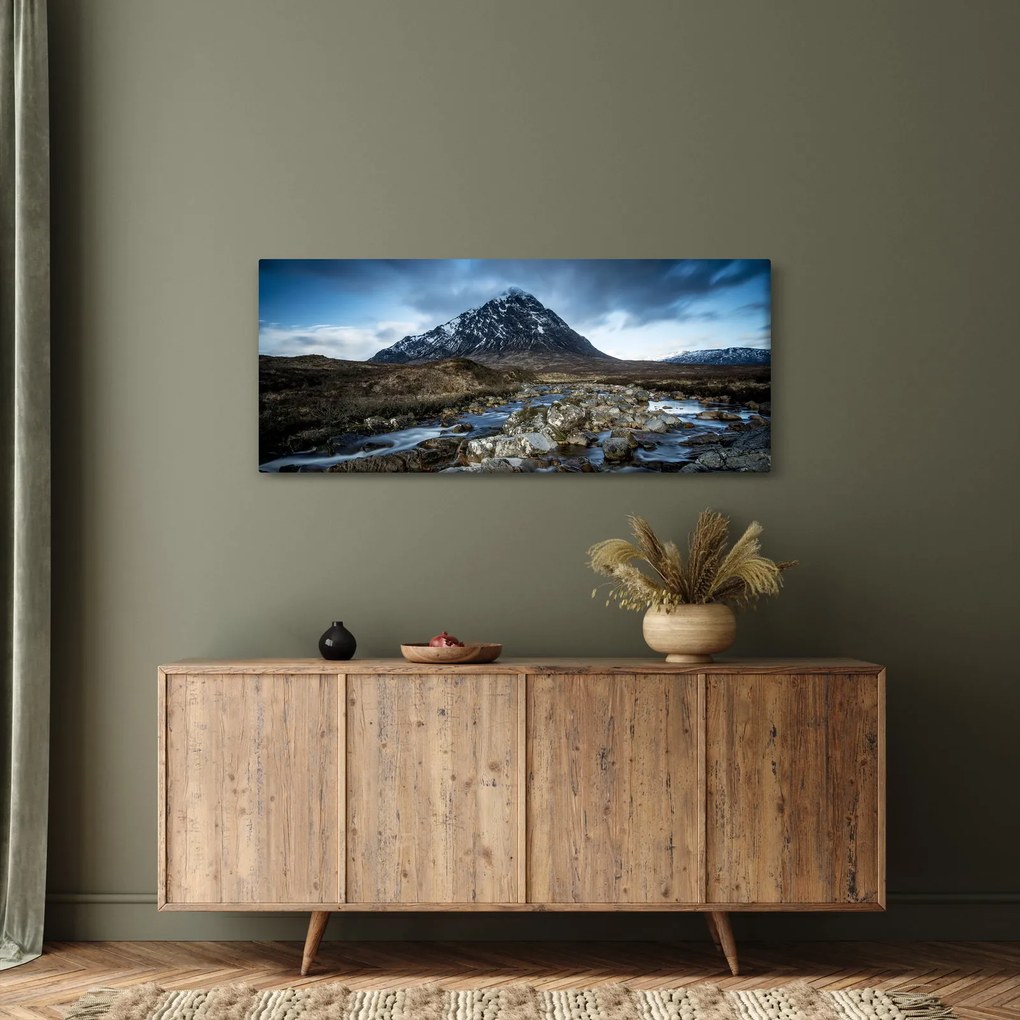 Tablou cu munții și tigrul (120x50 cm)