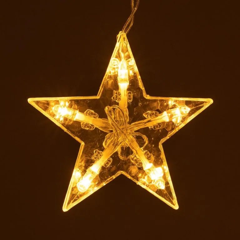 Lanț cu LED-uri de Crăciun - stele, 0,6 m, 61 LED-uri, alb c