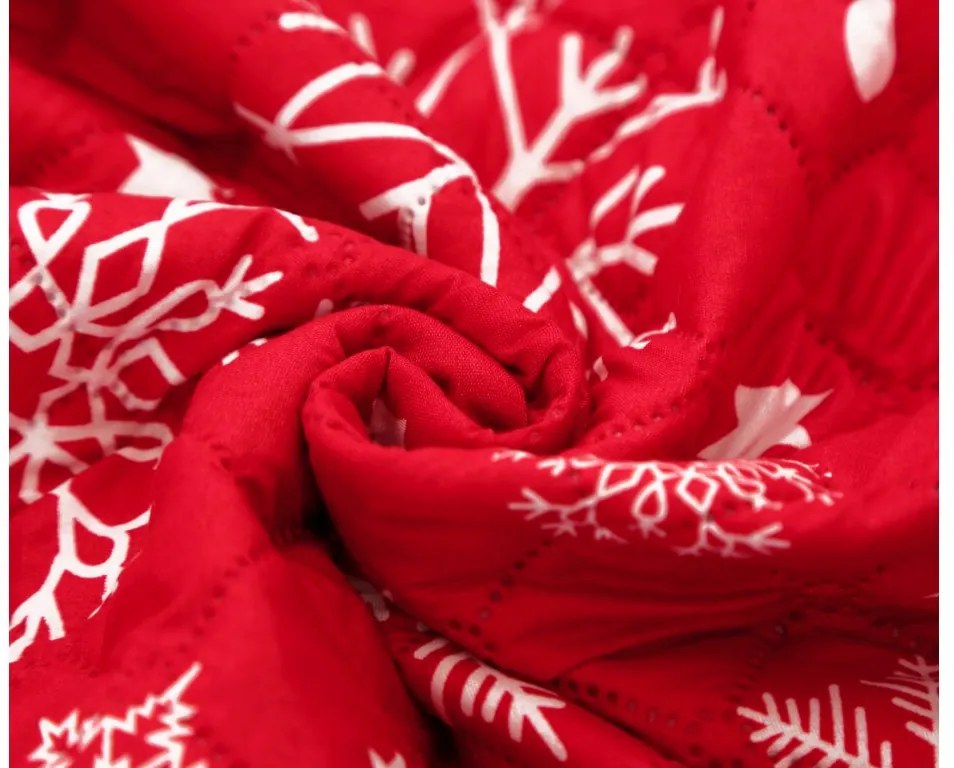 Cuvertura de pat SNOWFALL, rosu Dimensiune: 170 x 210 cm