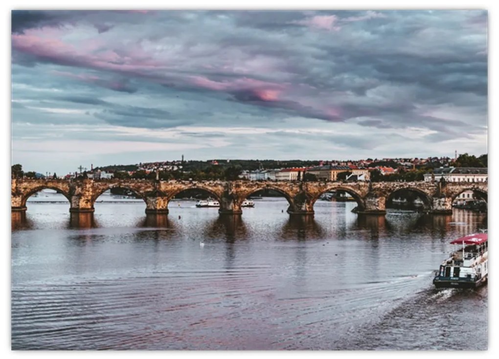 Tablou pe sticlă cu Vltava (70x50 cm)