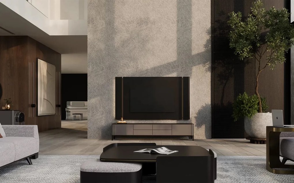 Unitate TV lemn masiv Sophia 220 cm