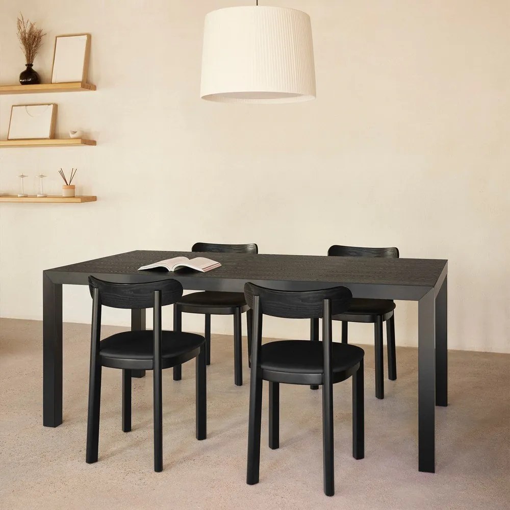 Masă de dining cu blat din lemn de stejar 75x180 cm Alma – Teulat