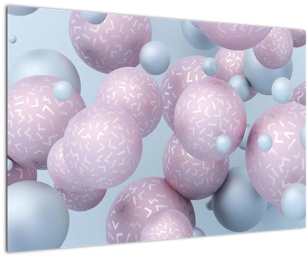 Tablou abstract - Bile în pastel (90x60 cm)