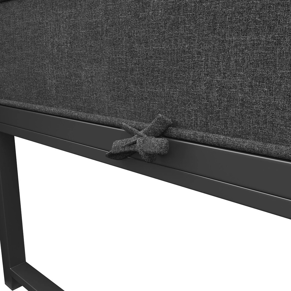 Set de lounge pentru grădină pentru 2-4 persoane, Gri închis | Aosom Romania