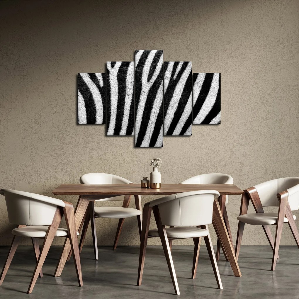 Tablou cu piele de zebră (150x105 cm)