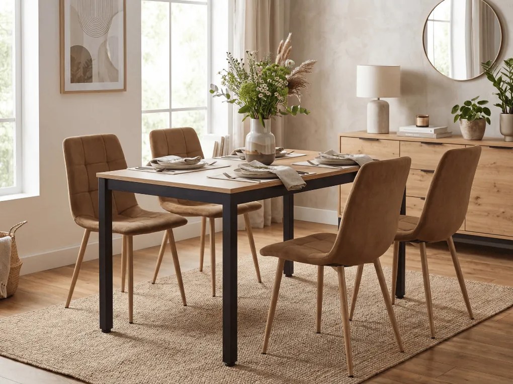 Scaun catifea maro KARA