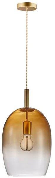 Nordlux - Pendul pe cablu UMA, 1xE27/40W/230V, Ø 23 cm, maro/fumuriu