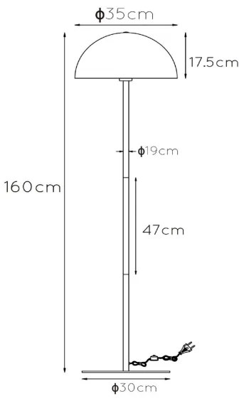 Lampadar Lucide 45796/01/44 SIEMON 1xE27/40W/230V portocaliu