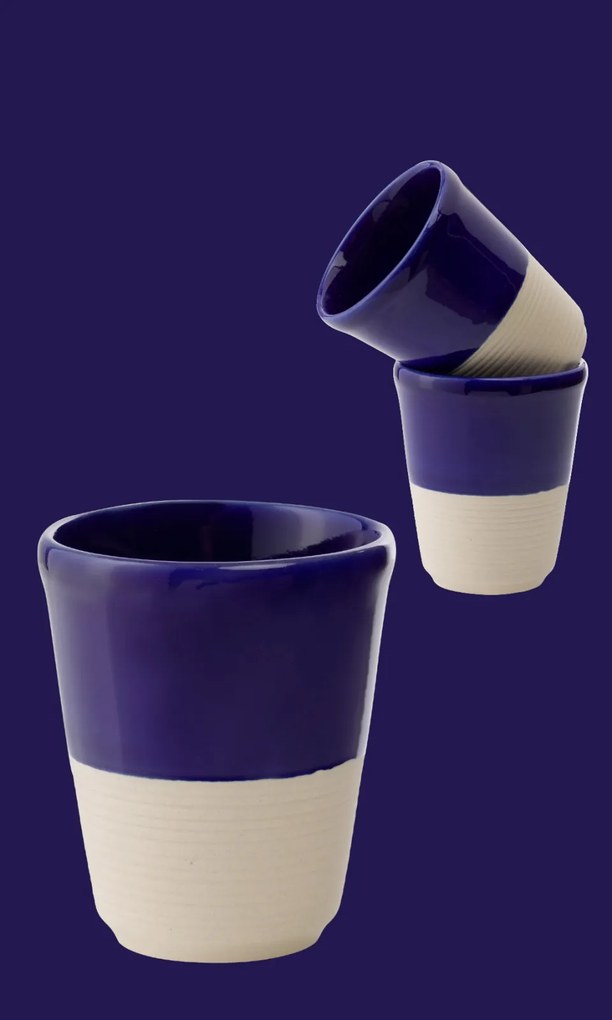 Pahar Arhitect Glaze Cobalt (2 Glazuri) 200 ml