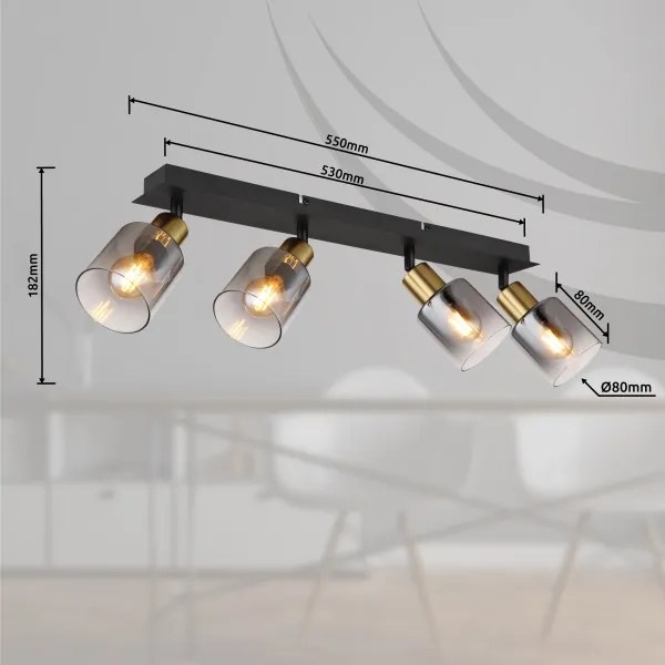 Spot HOLLSY 4xE14/25W/230V Globo 54310-4