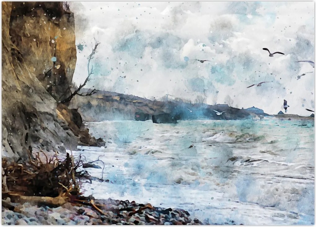 Tablou - Recif, acuarelă (70x50 cm)