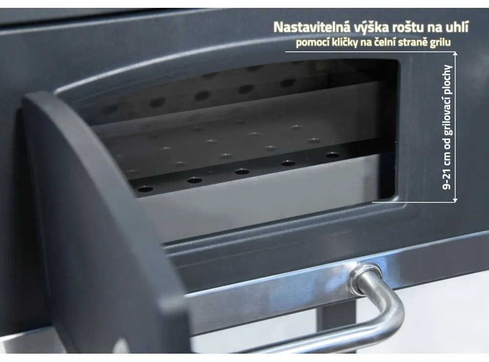 Grătar pe cărbuni cu grill din fontă Cattara Royal