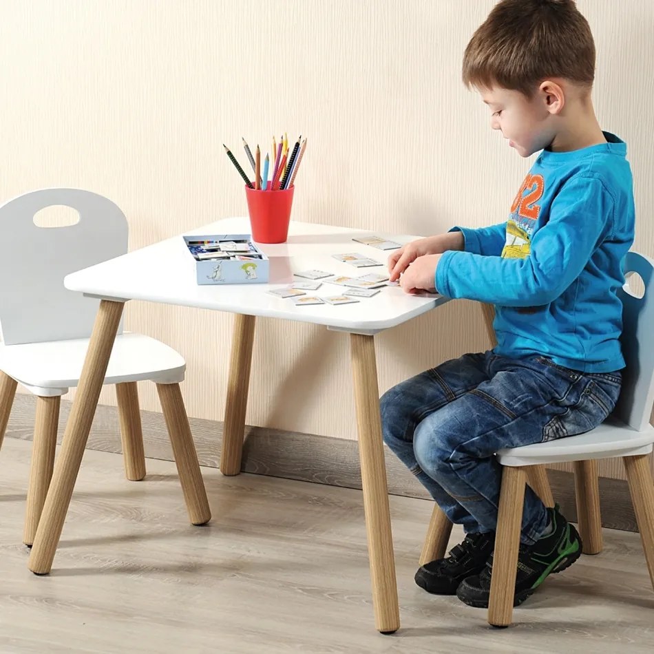 Kesper 17712 Masă pentru copii și 2 scaune White