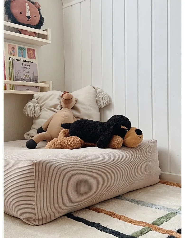 Puf din catifea reiată Karup Design More Seaweed