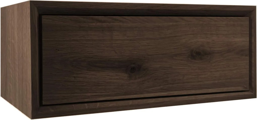 Noptieră stejar masiv Arya Stejar Fumuriu, 50 × 35 × 19 cm