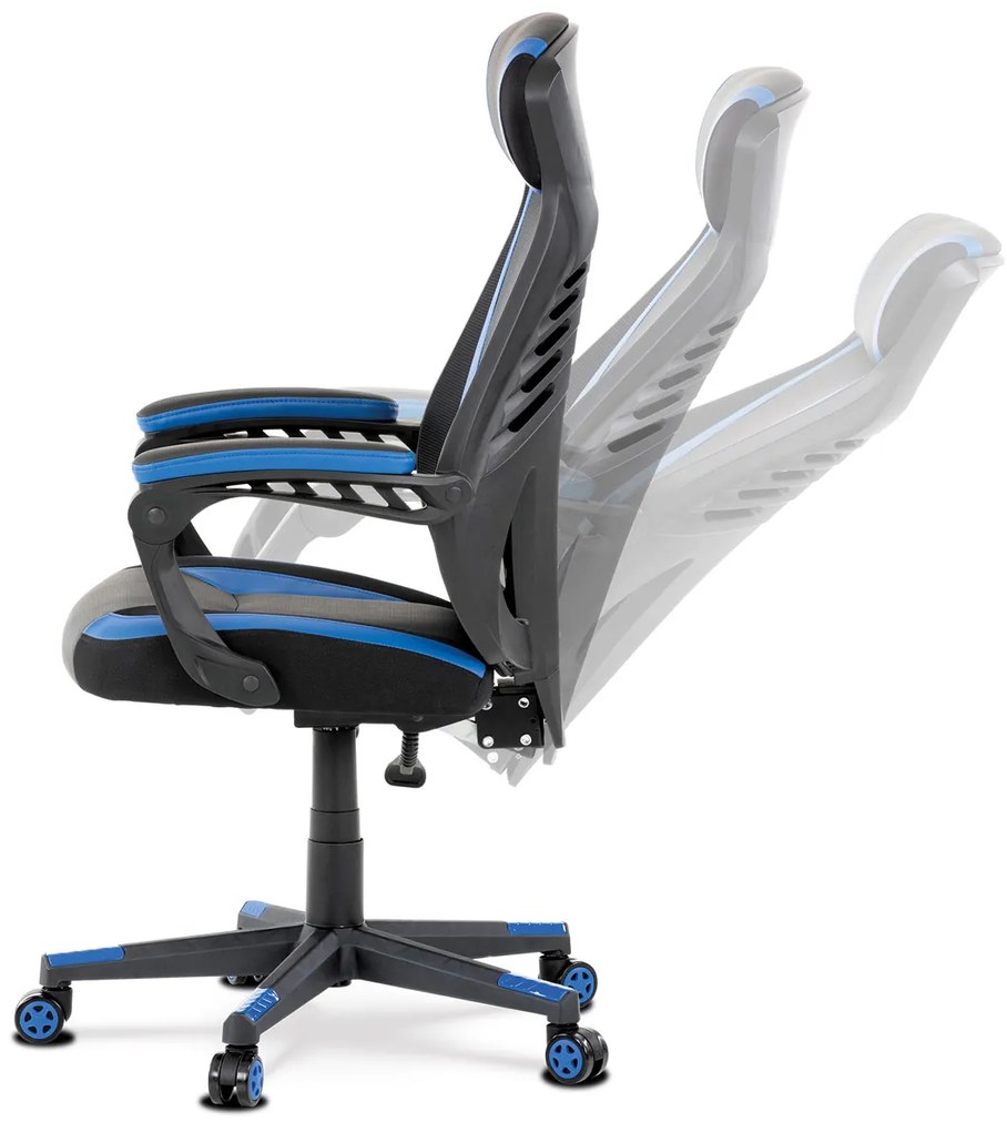 Fotoliu de birou/gaming Ymbun-Y213-BLUE (Negru + Albastru). 1042719