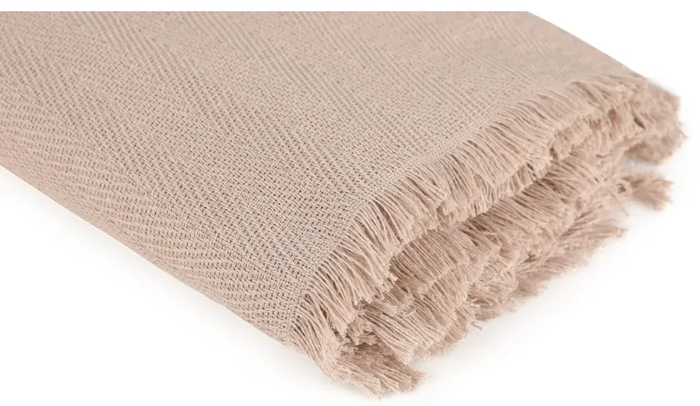 Cuvertură maro din bumbac reciclat 170x205 cm Merlin – Mijolnir