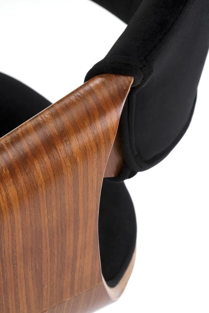 Scaun de bar H124 negru/nuc