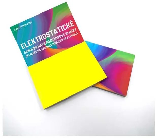 Bloc mic de notițe electrostatic Symbionotes 7 x 10 cm - 100 foi, galben