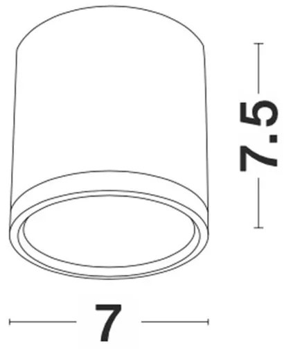 Spot LED aplicat tavan / plafon design modern minimalist GARF alb