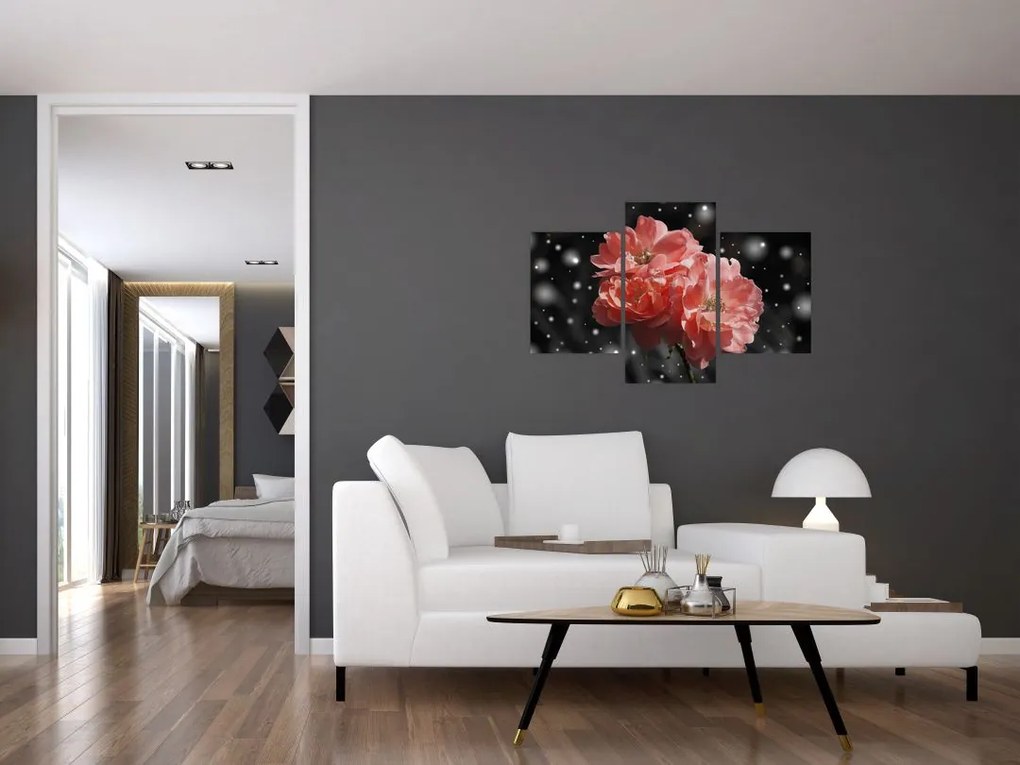 Tabloucu floare roz (90x60 cm)