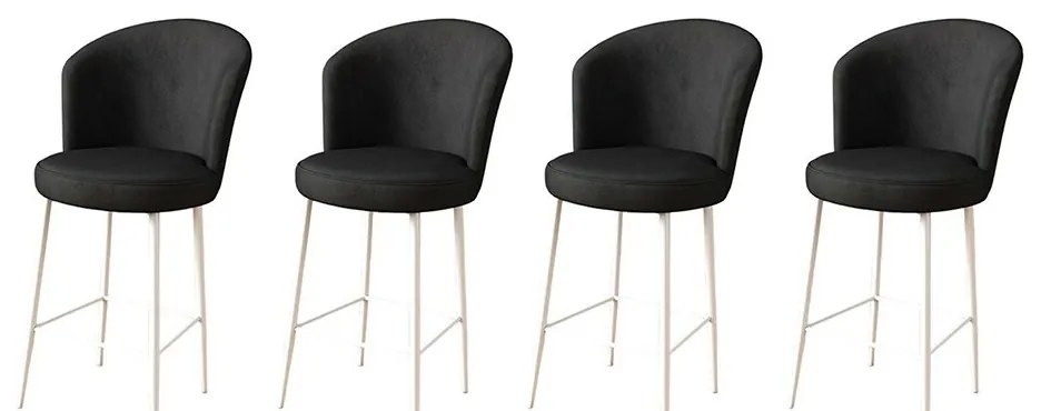 Set de scaune de bar Fora Black and White, 4 buc., 4 buc