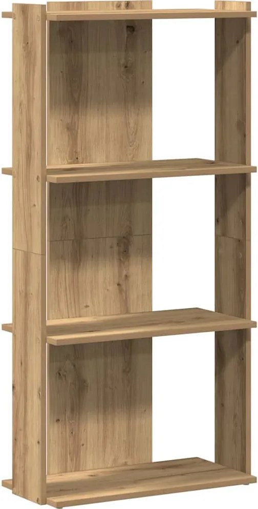 vidaXL Bibliotecă 3 etaje stejar artizanal 60x30x120 cm lemn prelucrat