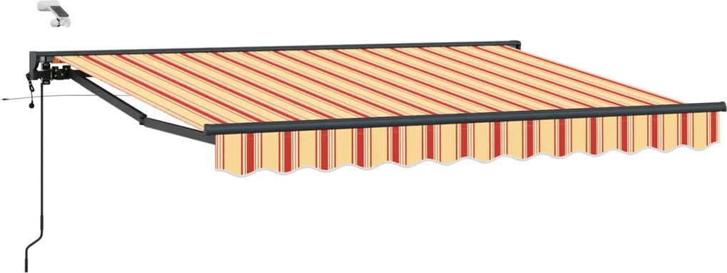 vidaXL Cort electric retractabil Galben și portocalie 3,5 x 2 m