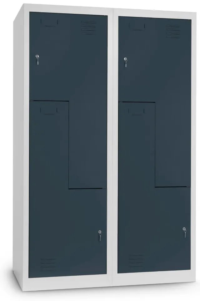 Dulap metalic Z, 120 x 50 x 180 cm, inchidere cilindrica, antracit - ral 7016