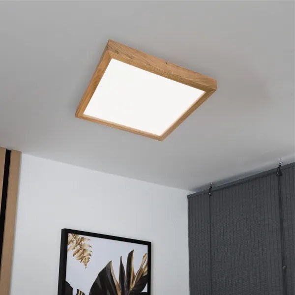 Brilagi - Plafonieră LED pentru baie WOODY FRAME, 40W, 230V, 60x60 cm, IP44, stejar