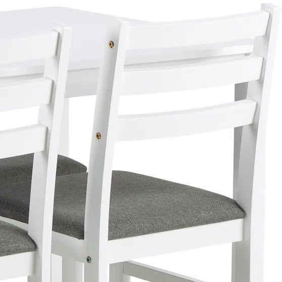 Set masă de dining cu 4 scaune EMILY, alb