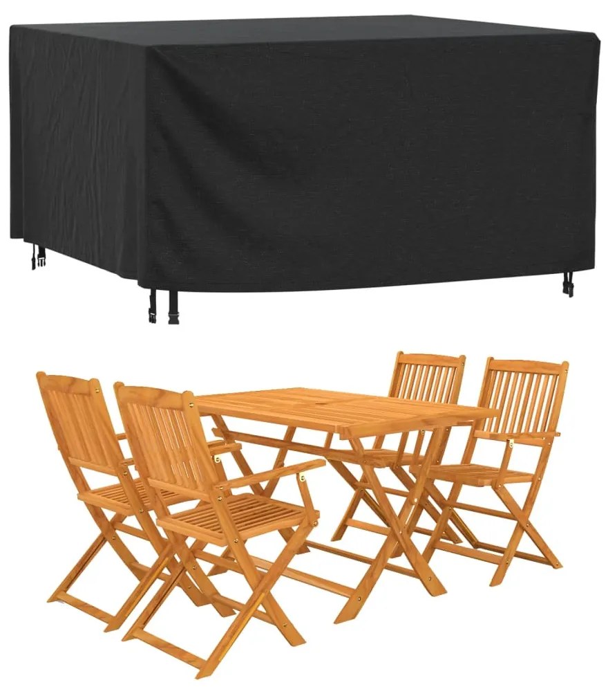 364807 vidaXL Husă mobilier de grădină negru 180x140x90 cm impermeabilă 420D