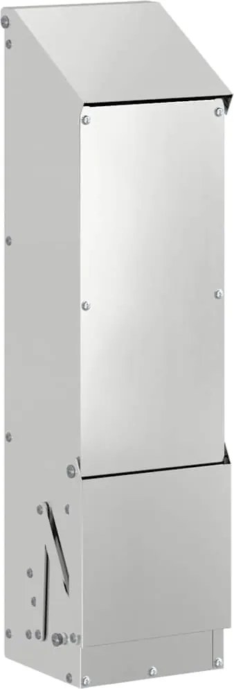 vidaXL Feeder pentru pui Argintiu 13 x 12 x 51 cm Oțel Galvanizat