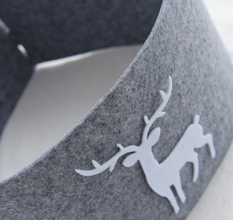 Husă pentru brad de Crăciun DEERBOX cu ren, gri