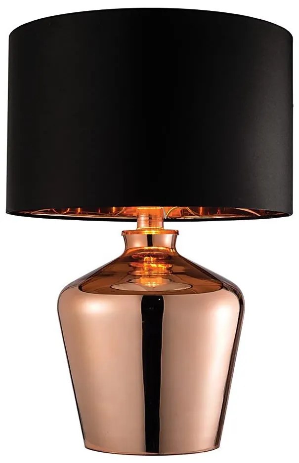 Lampă de masă Endon 61149 WALDORF 1xE27/10W/230V cupru/negru