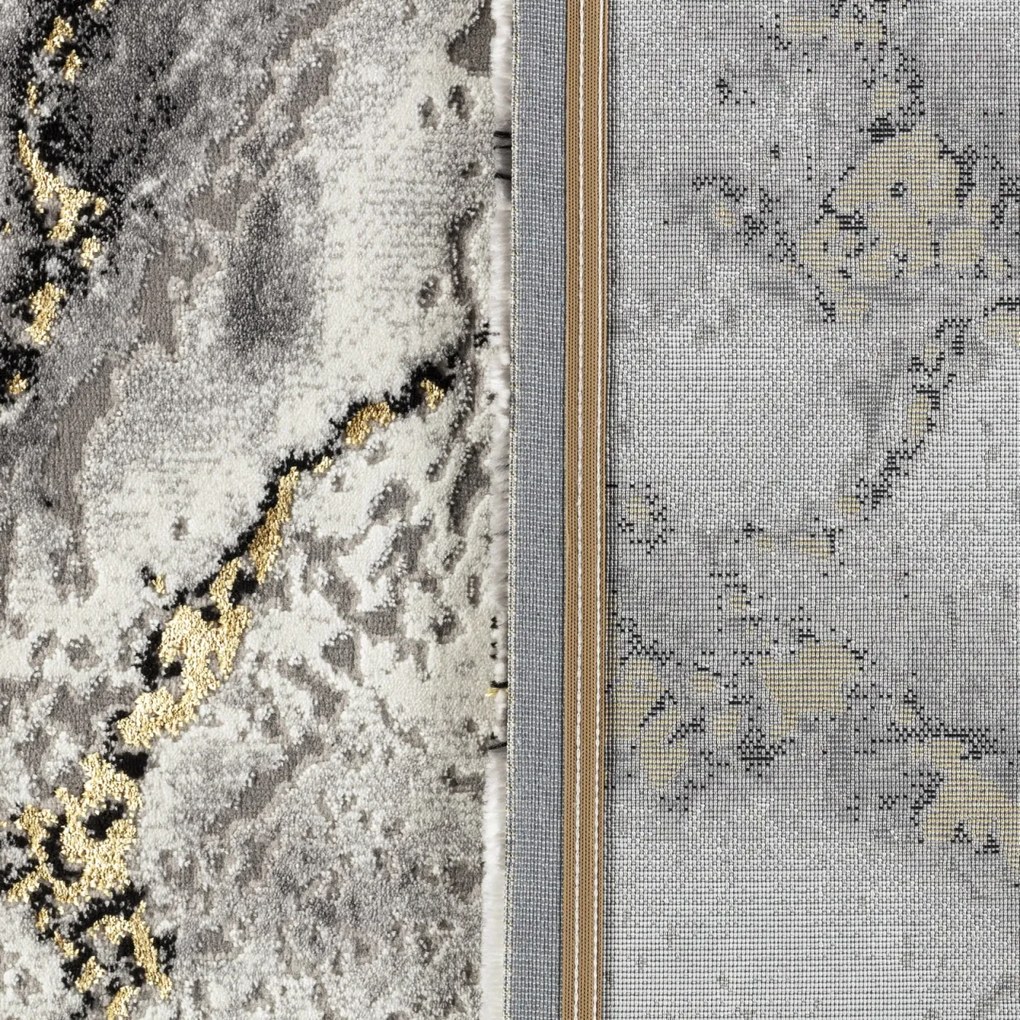 Covor Modern Living , Dormitor Dreptunghiular Marmara T160A Gri Gold (Alege dimensiunea: 100 x 200)