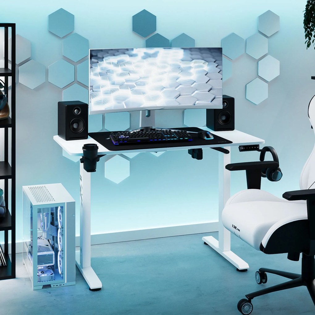 Birou reglabil pe înălțime Diablo X-Tensio 1100 alb