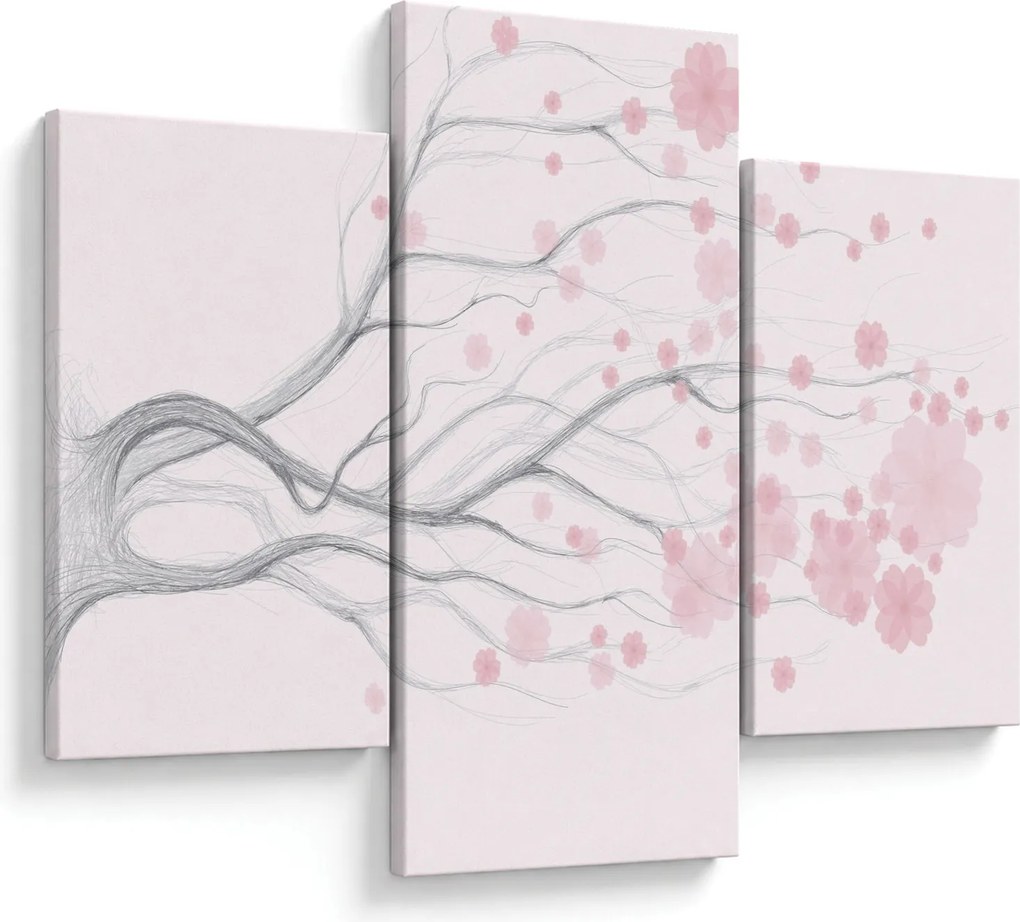 Tablou - Flori roz (90x60 cm)