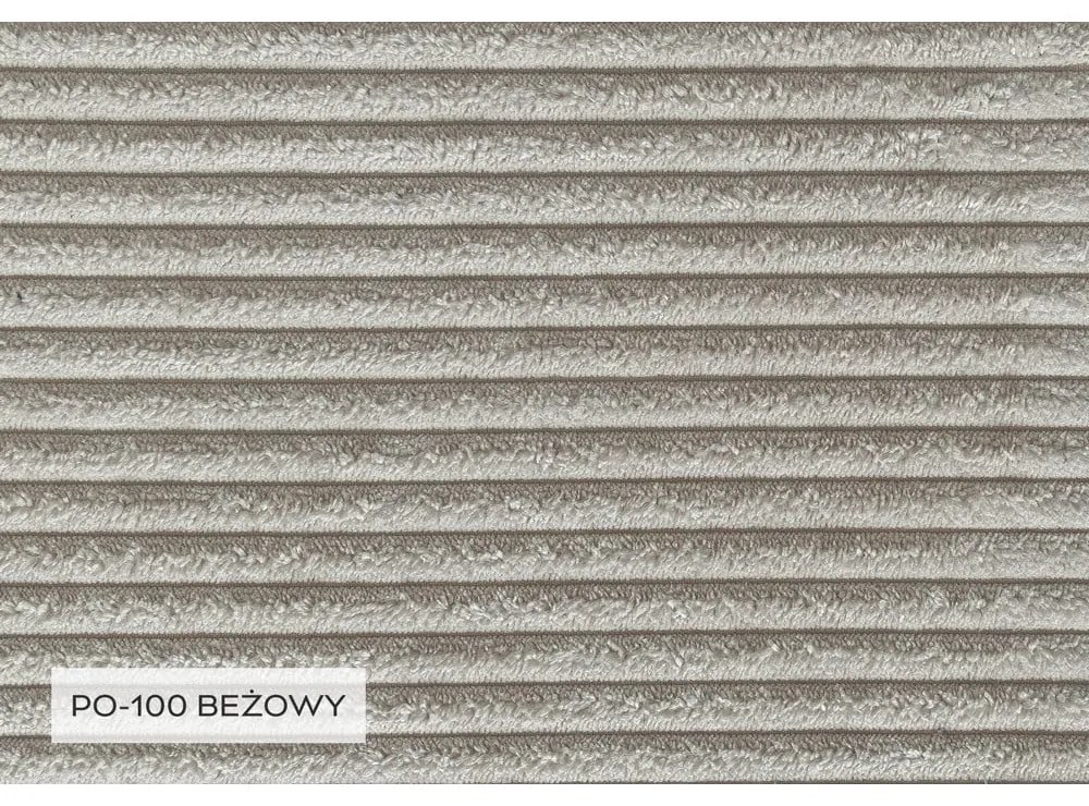 Colțar alb extensibil cu tapițerie din catifea reiată (cu colț pe partea dreaptă) Brave Dave – Miuform