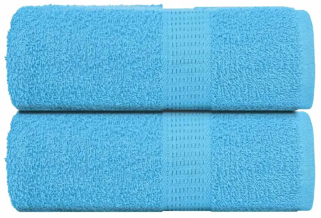vidaXL Prosoape pentru oaspeți 2 buc turcoaz 360 g/m² 100% bumbac