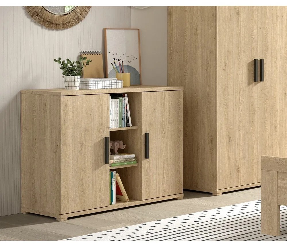 Comodă de copii în culoare naturală 116x89x48 cm Sam – Vipack