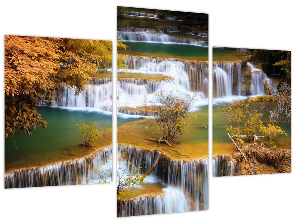 Tablou - Cascada Huay Mae Khamin, Thailanda (90x60 cm)