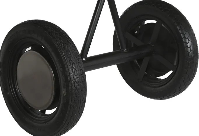 Consolă tip bar din metal și lemn, negru, "Airplane"