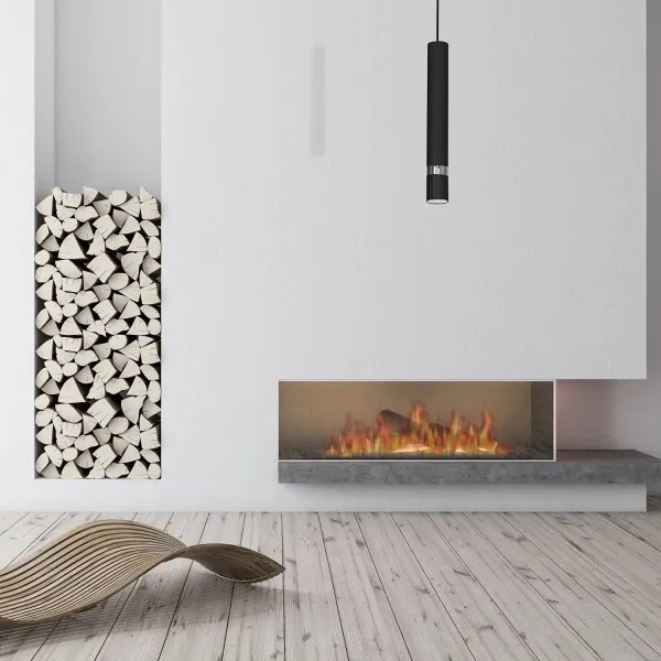 Pendul cu cablu JOKER 1xGU10/25W/230V negru/crom lucios